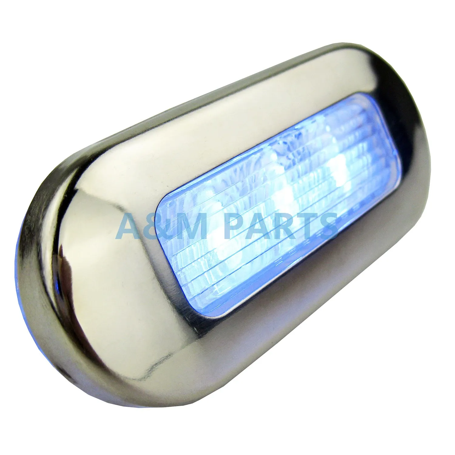 Us 11 32 24 Off Led Oblong Courtesy Light 3 Smd 12v Blue Polished Stainless Rv Boat Marine In Decorative Lamp From Automobiles Motorcycles On