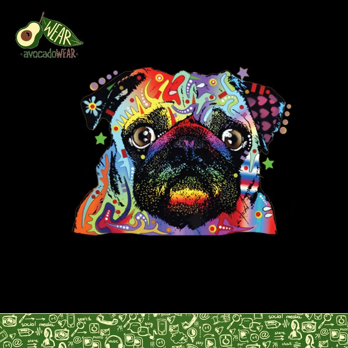 Мужская футболка с принтом мопса Love My Dog XS 5XL новая уличная одежда забавным хип