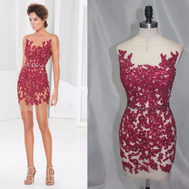 sexy lace cocktail dress