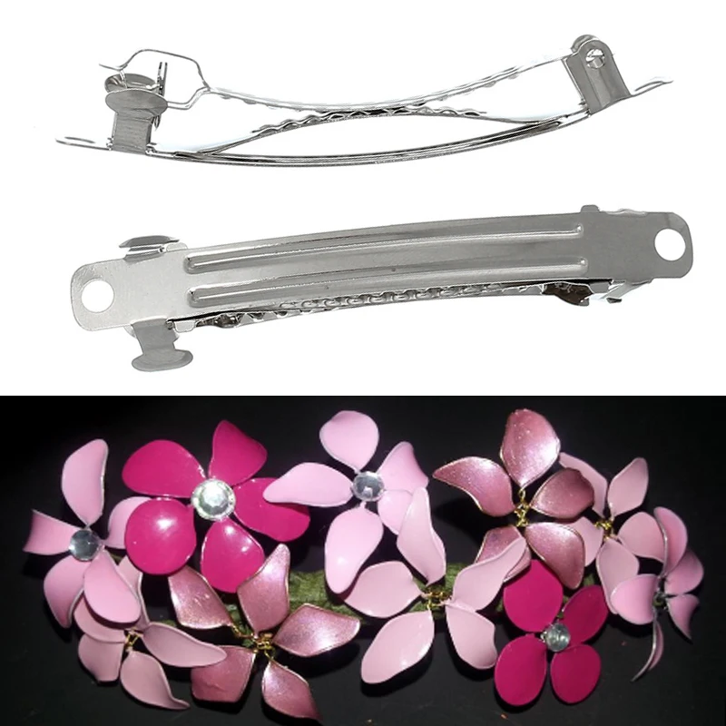 

20Pcs/Lot DIY Handmake Jewelry Accessories 40MM Iron Nickel Plated Hair Clips Alligator Hair Pins Automatic Hairpin Parts