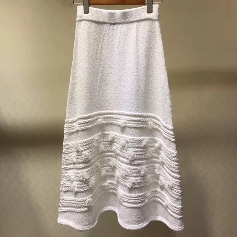 Высокое качество шерстяные юбки для женщин трапециевидной формы элегантный тонкий элегантные юбки 2019 новые женские юбки с поясом