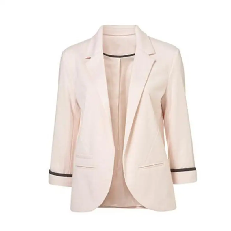 2015 Womens Candy Colors Slim Casual Blazer With Three Quarter Sleeve Notched Jacket Coat Outwear Plus Size Solid Work Blazer 2015 Womens Candy Colors Slim Casual Blazer With Three Quarter Sleeve Notched Jacket Coat Outwear Plus Size Solid Work Blazer