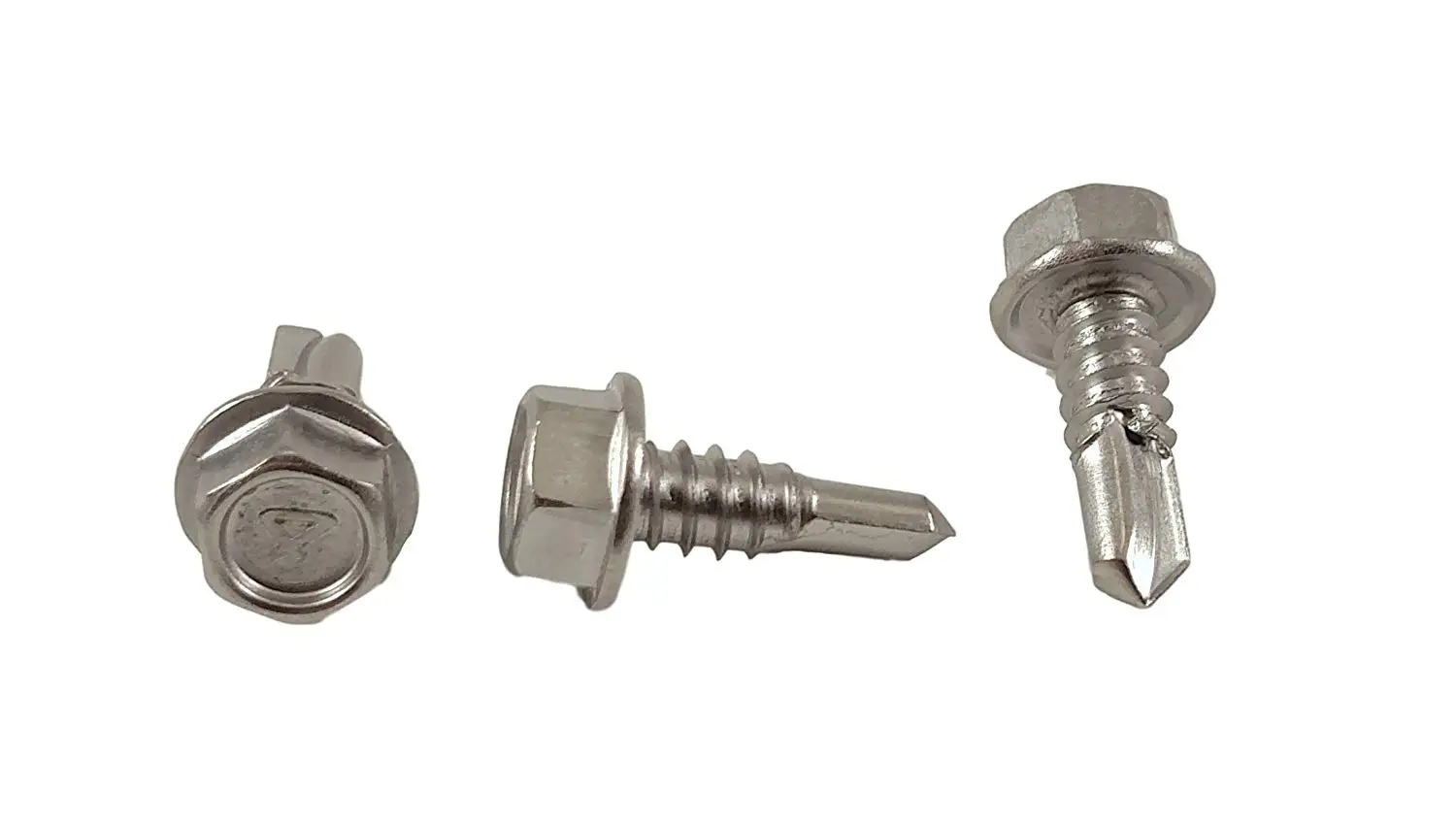 

#14 x 3/4" Hex Washer Head Self Drilling Sheet Metal Tek Screws With Drill Point, (3/4" To 2-1/2" Lengths in Listing) 50 pieces