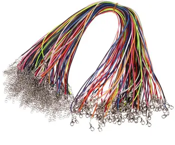 

10pcs 18" 2mm Genuine leather necklace cords Lobster Clasp