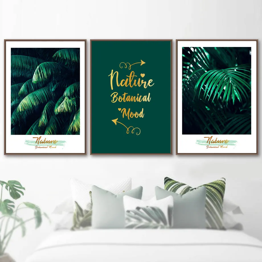 

Green Nature Botanical Wood Quotes Wall Art Canvas Painting Nordic Posters And Prints Wall Pictures For Living Room Home Decor