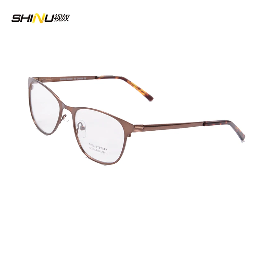 New eyeglasses frames men stainless steel frame with rubber paint