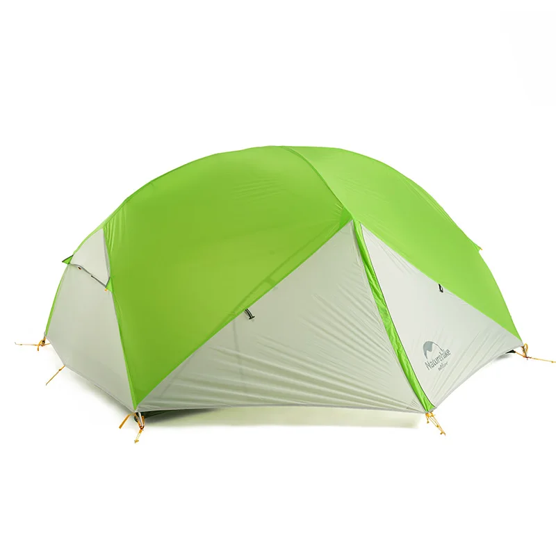 NatureHike открытый 1-2 человек Кемпинг палатки Mongar 20D силиконовая ткань Палатка Сверхлегкий Двойной слой 3 сезона путешествия туризм палатка - Цвет: Green