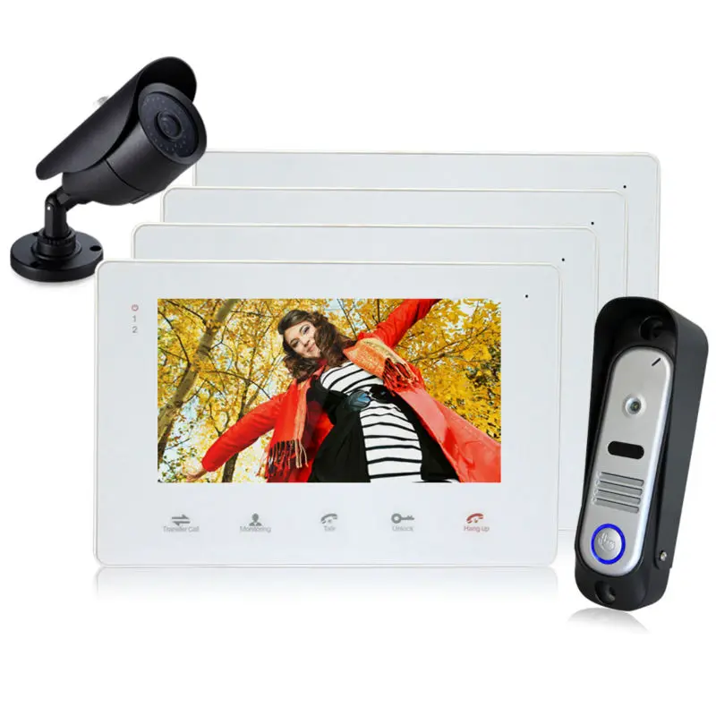 Homefong Video Doorbell font b Camera b font Intercom Monitor 7 inch Touch Screen Support SD