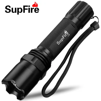 

SupFire J6 Hot Rechargeable Mini Torch CREE-XPE 240Lm 3modes LED Flashlight by 1*18650 Rechargeable Battery