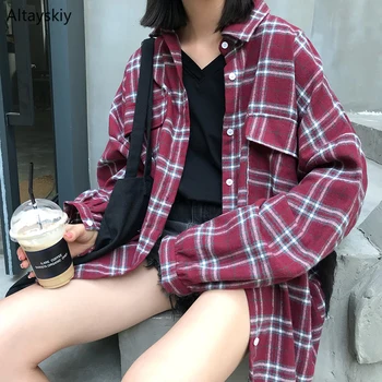 

Blouses Women Loose Harajuku Korean Style Fashion New Single Breasted BF Sunscreen School Students Long Sleeve Womens Shirt 2020