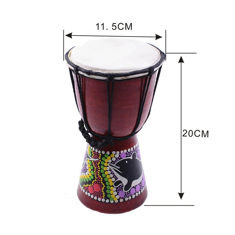 Африканский Djembe 4 дюймов ударный ручной барабан для продажи деревянный Jambe/Doumbek барабанщик с узором