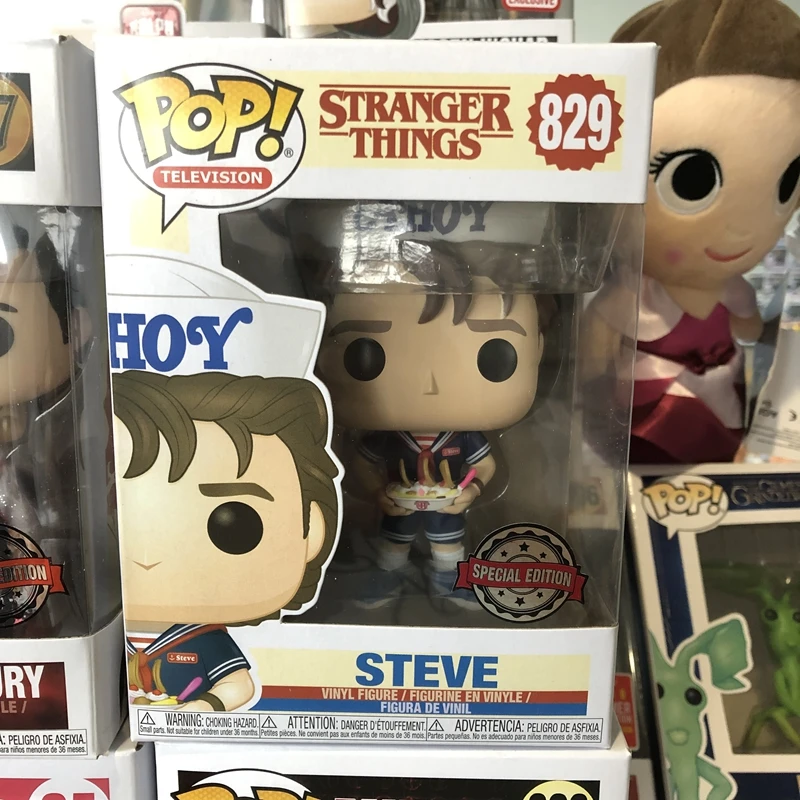 

Exclusive Official Funko pop Stranger Things - Steve with Hat Vinyl Action Figure Collectible Model Toy with Original Box