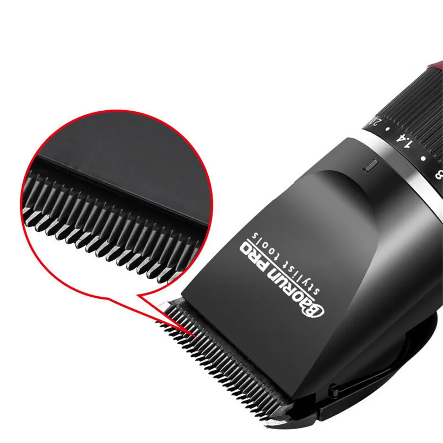 Профессиональная машинка для стрижки волос с керамическим лезвием перезаряжаемый триммер для волос 2000ма литиевая батарея машинка для стрижки волос быстрая зарядка