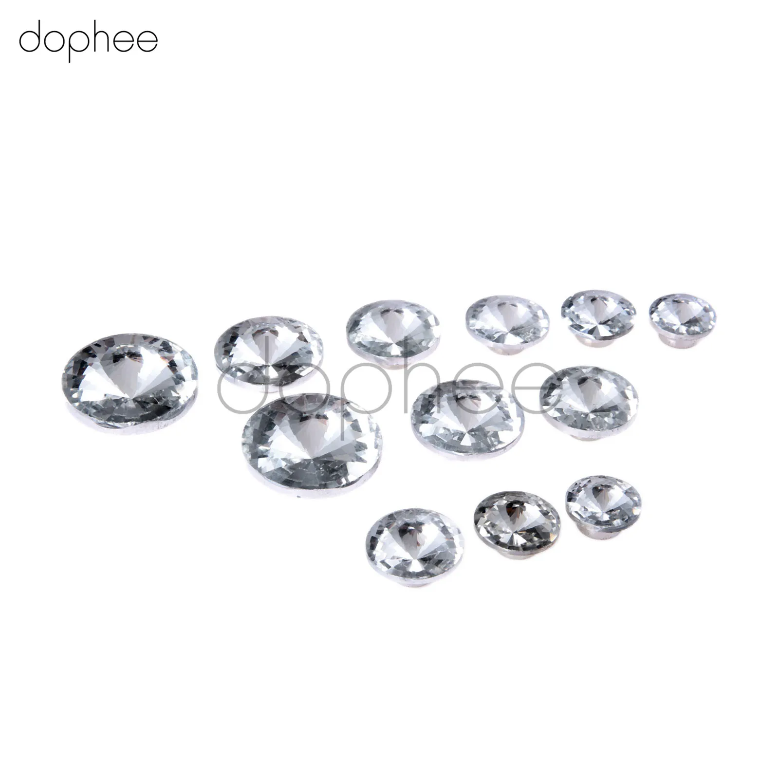 Dophee 10 шт. 16/18/20/22 мм стеклянные блестящие пуговицы для шитья одежды своими руками