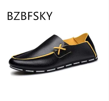 

2017 Spring New Fashion Men's Casual Shoes Flat Loafers Shoes Man PU Leather Moccasins Zapatillas Peas Chaussure Homme Loafers