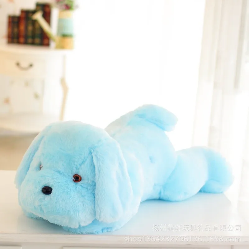 New Year 50CM and 80CM Length Creative Night Light LED Lovely Dog Stuffed and Plush Toys Best Gifts for Kids and Friends (3)