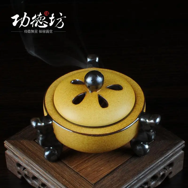 Ceramic incense burners, Dehua kiln glaze creative ornaments fragrant