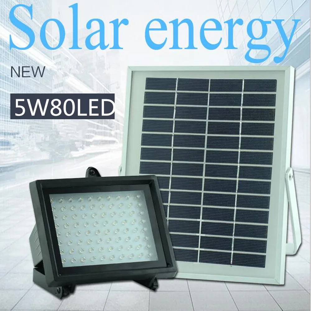 

NEW 5W 80leds Auto-sensing control Solar light lamp Li-ion battery led outdoor lighting solar lights for garden decoration