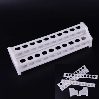 

Plastic Test Stand Shelf Tube Rack 20 Holes Laboratory White Centrifuge Tubes Equipment Supplies