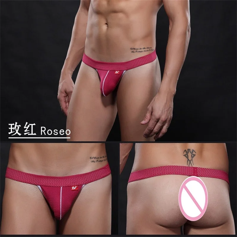 Hommes G String Sous-vêtements Plat Avant Avec Dos Choix rose transparent 1 jour navire Hommes G String Sous-vêtements Plat Avant Avec Dos Choix rose transparent 1 jour navire