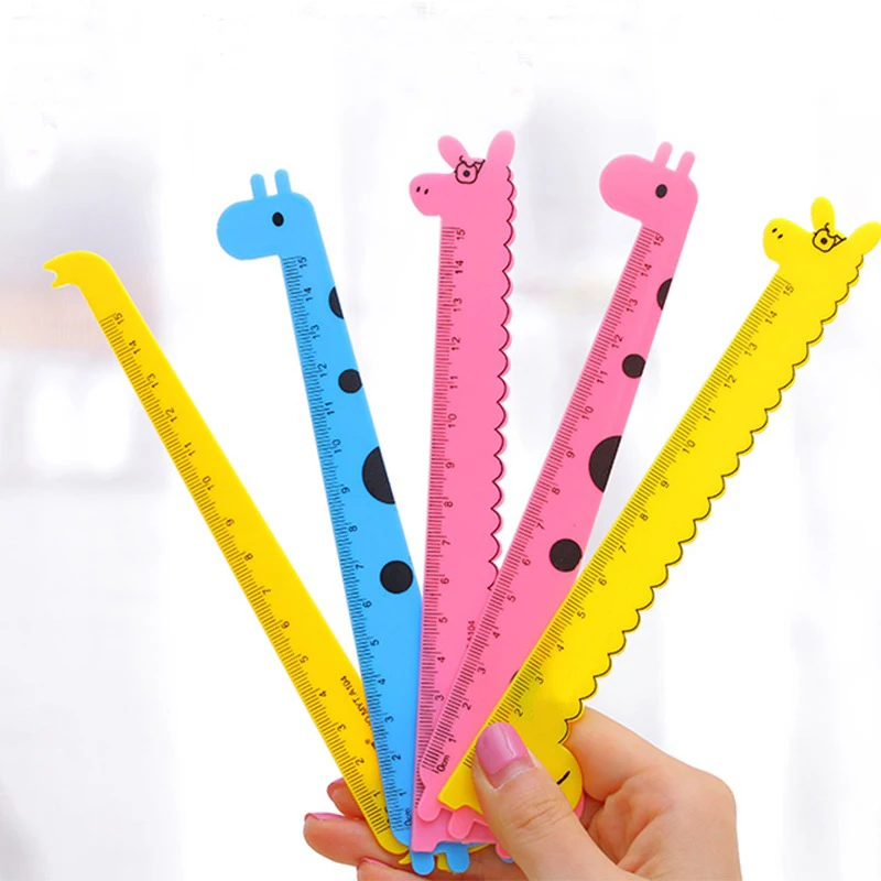 5pcs 15cm Cute Cartoon Animal Rulers Kawaii Stationery Novelty Kids ...