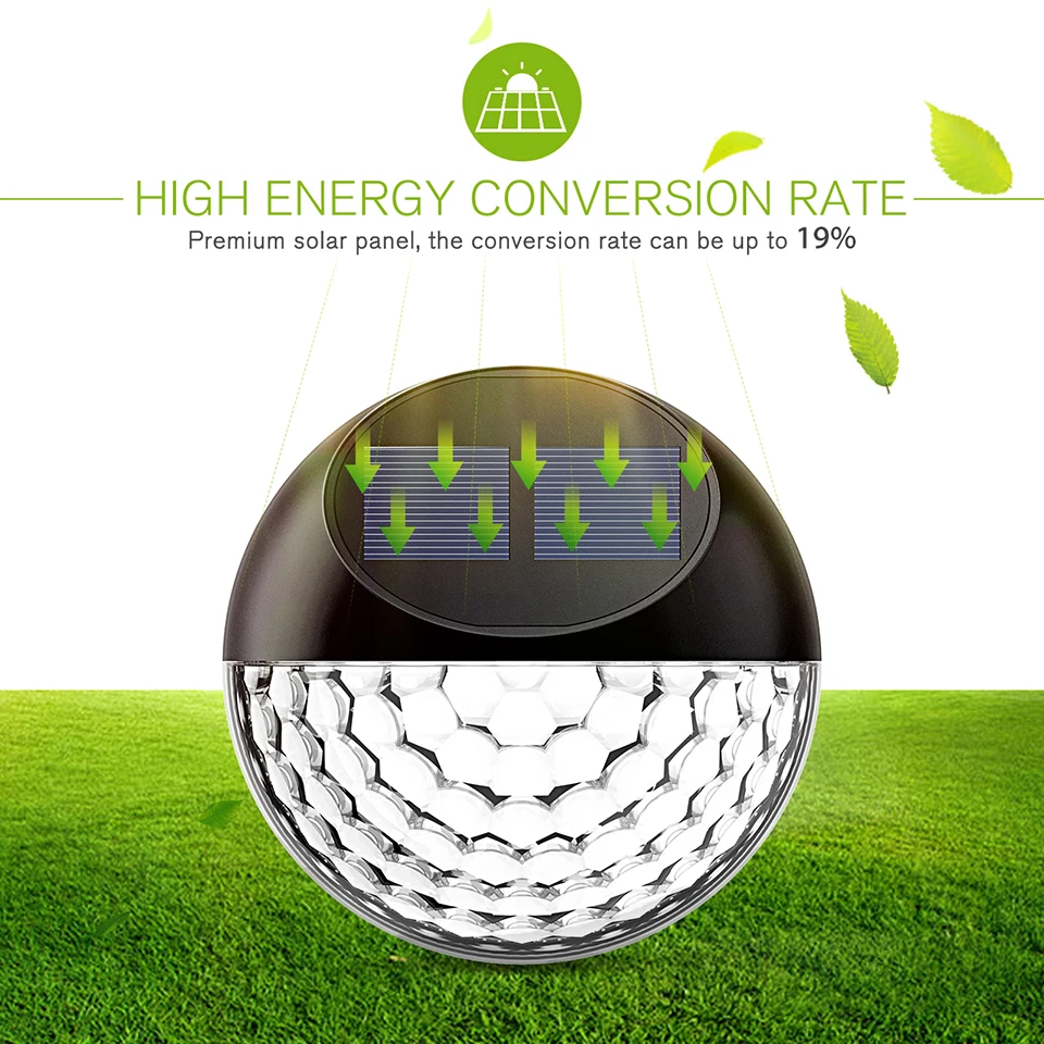 4Pack Mpow Solar Powered Outdoor Fence Light Lamp IPX4 Waterproof Light (2)