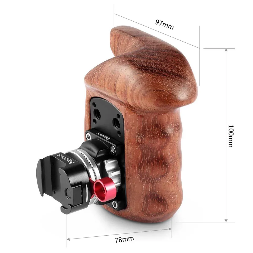 SmallRig левая деревянная рукоятка+ зажим NATO с Arri Rosette ручка для камеры Регулируемая быстросъемная деревянная ручка-2118