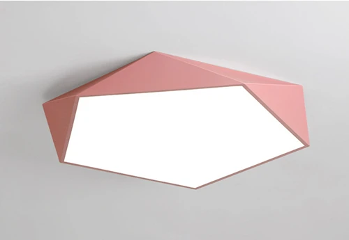 Современный многоцветный креативный геометрический арт светодио дный светодиодный светильник потолочный светильник для гостиной лампа Кабинет Коридор Балкон потолочное освещение - Цвет корпуса: pink