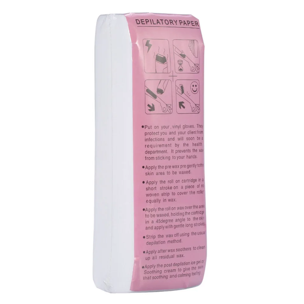 

100 Pcs Depilatory Wax Strips Hair Remover Paper Roll Epilator Non-woven Fabric Waxing Paper Unisex Body Hair Removal Arms Legs