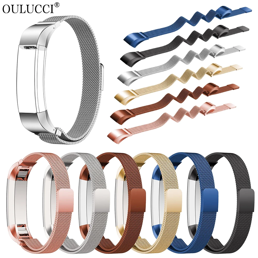 

Oulucci Mesh Loop Magnetic Stainless Steel Watch Band Strap Belt for Fitbit Alta Watchbands Accessories High Quality Colors