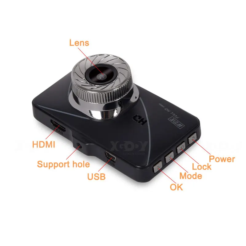 Cody T679 Car DVRs Recorder Dash Cam Dual Lens Vehicle Rear View Camera Camcorder Night Vision Auto