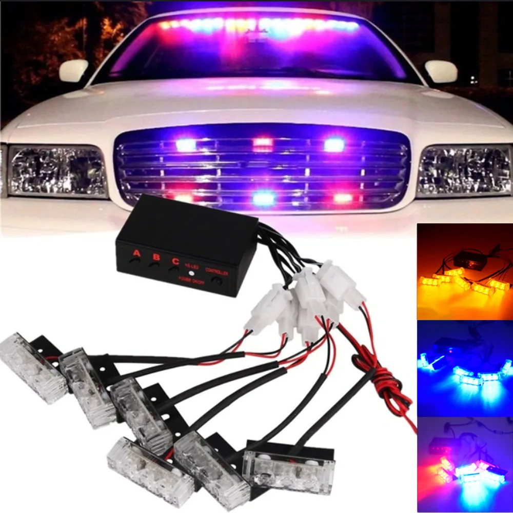 Автомобильный 18LED красный/синий цвет желтый синий размеры 34–43 полиции мерцающий