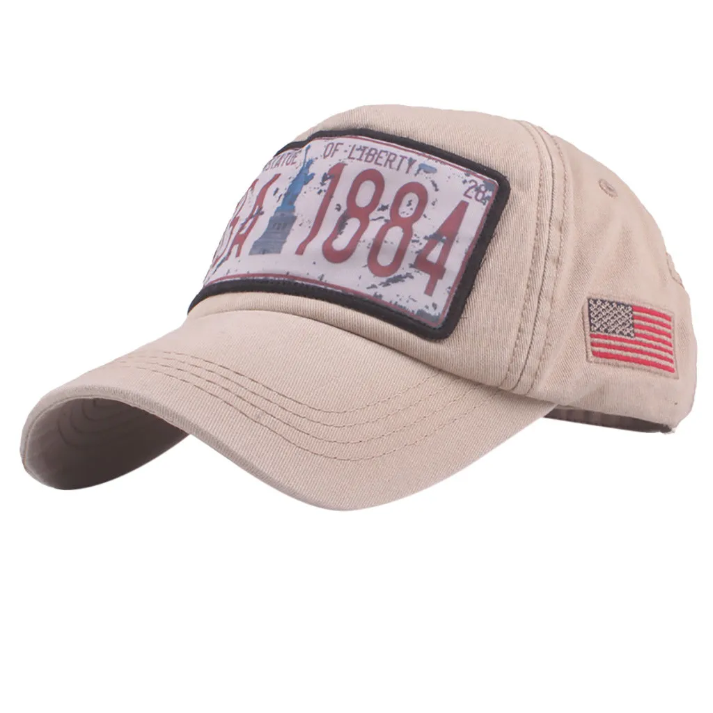 1884 nuevo EE. UU. gorra de béisbol América bandera sombrero Safari Baseball de Strapback para hombres y mujeres de venta al por mayor Dropshipping. exclusivo. A3