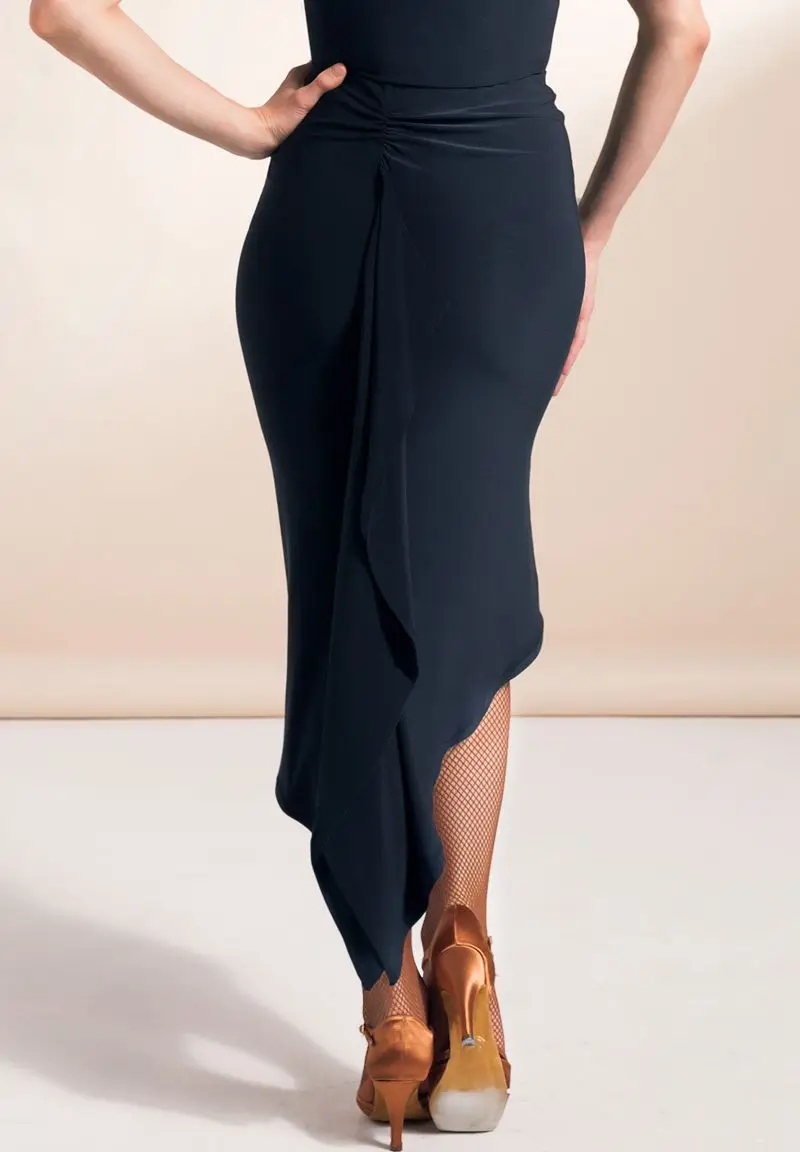 

2018 Latin dance skirt women black folds dance professional skirt ladies dance Flamenco performance accept customize size