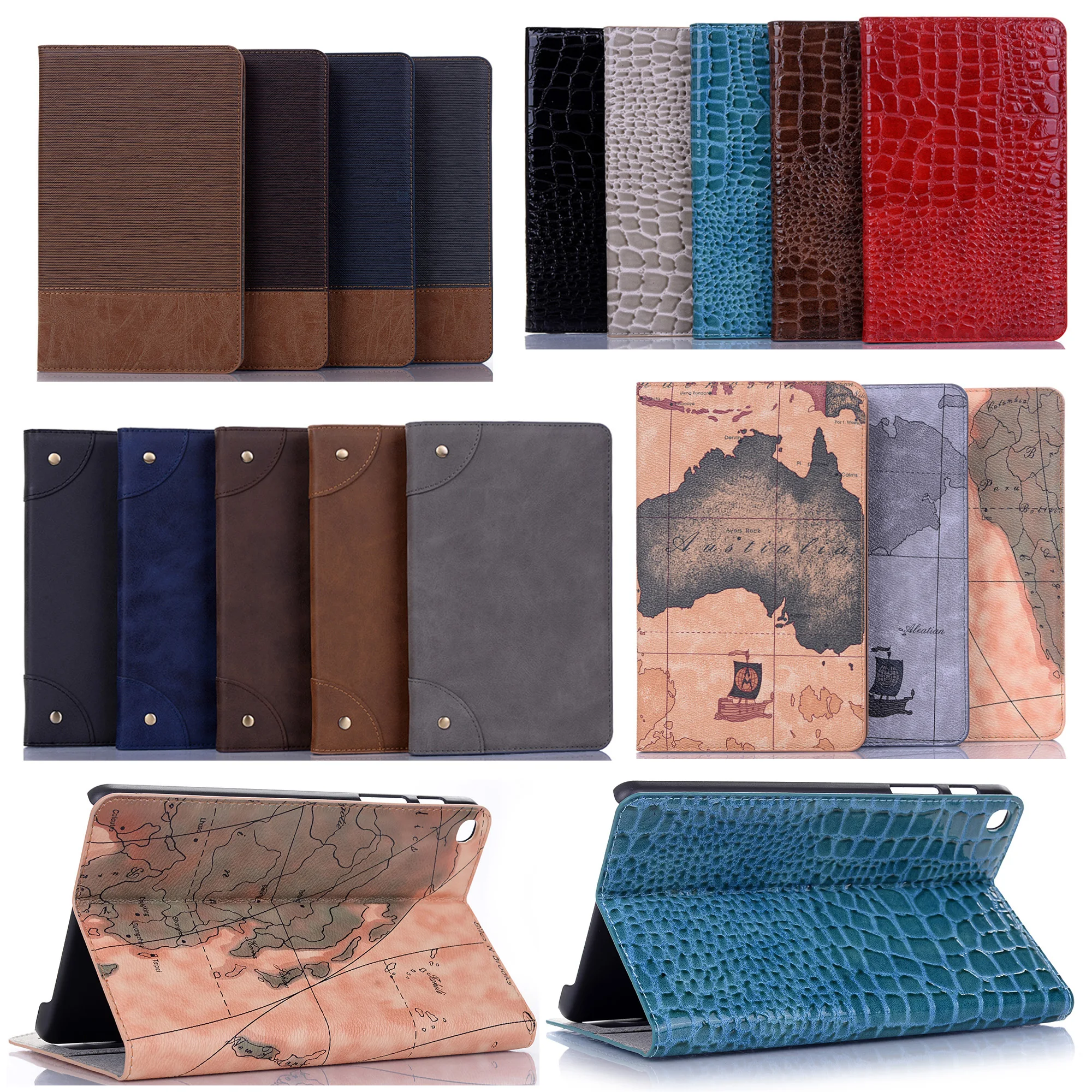 

Flip Stand PU Leather Skin Cover Funda Capa Case For Samsung Galaxy Tab A 8.0 2019 S-Pen SM-P200 SM-P205 Tablet Coque +Film +Pen