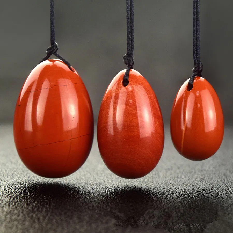 Просверленная красная яшма вагинальные яйца для женщин шарик Бен-ва тренировка мышцы здоровья тела Ровный пол Массажная мвагинальная машинка маленький большой размер