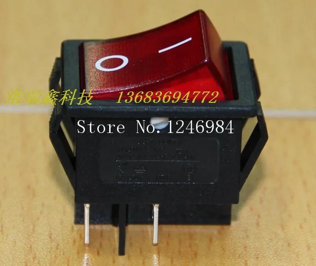 [SA]Power switch R5 -Taiwan group LIGHT Rocker big black border exchanges red illuminated rocker switch--50pcs/lot | Обустройство