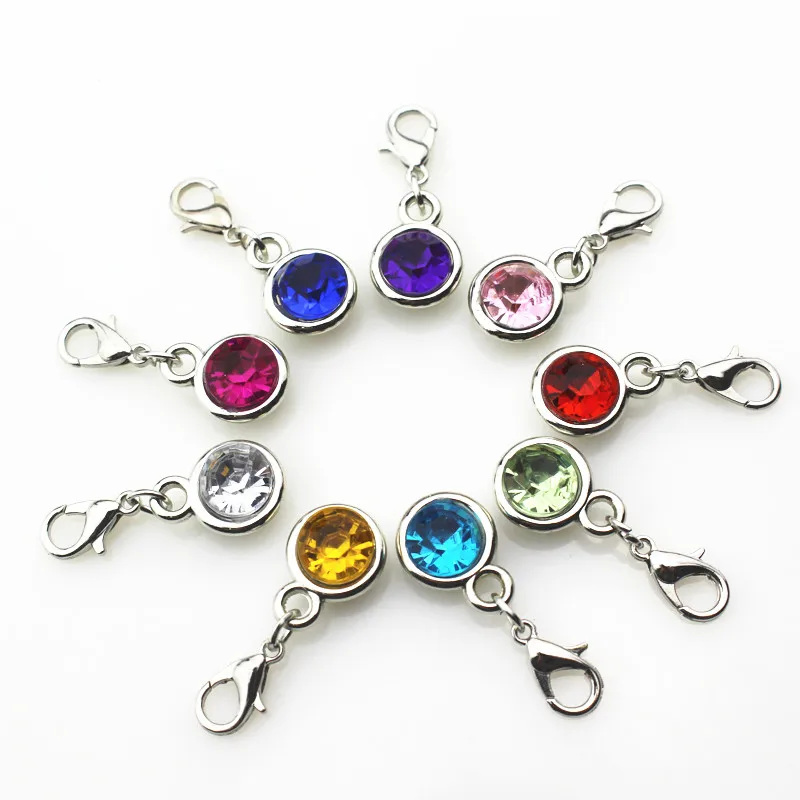 

New 100pcs/lot Mix random color crystal dangle charms CCB hanging lobster clasp charms for bracelet/pendant necklace diy jewelry