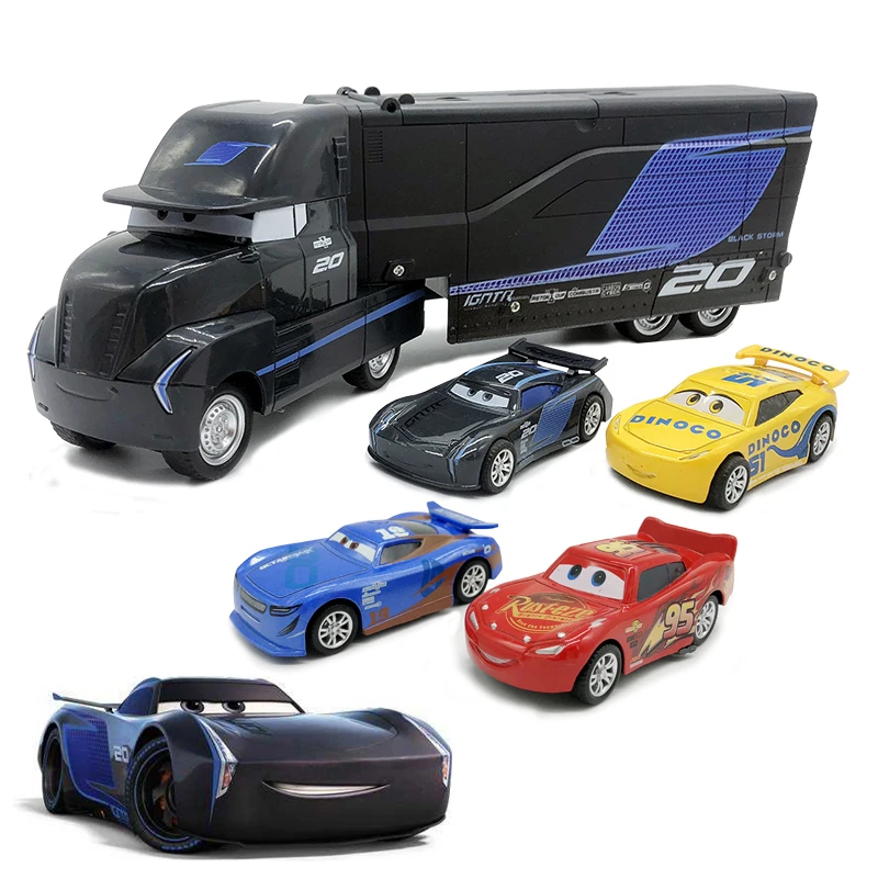 Disney Pixar Cars 2 3 Джексон Storm грузовик Мак дядя игрушки Молния Маккуин 1:55 литья под давлением модели автомобиля игрушки детский день рождения
