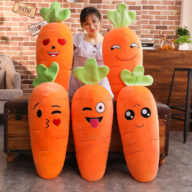 MIAOOWA 1PC 45-90CM Big Size Carrot Stuffed Toy Children Lovely Soft Pillow Baby Funny Face Radish Plush Doll Kids Birthday Gift MIAOOWA 1PC 45-90CM Big Size Carrot Stuffed Toy Children Lovely Soft Pillow Baby Funny Face Radish Plush Doll Kids Birthday Gift