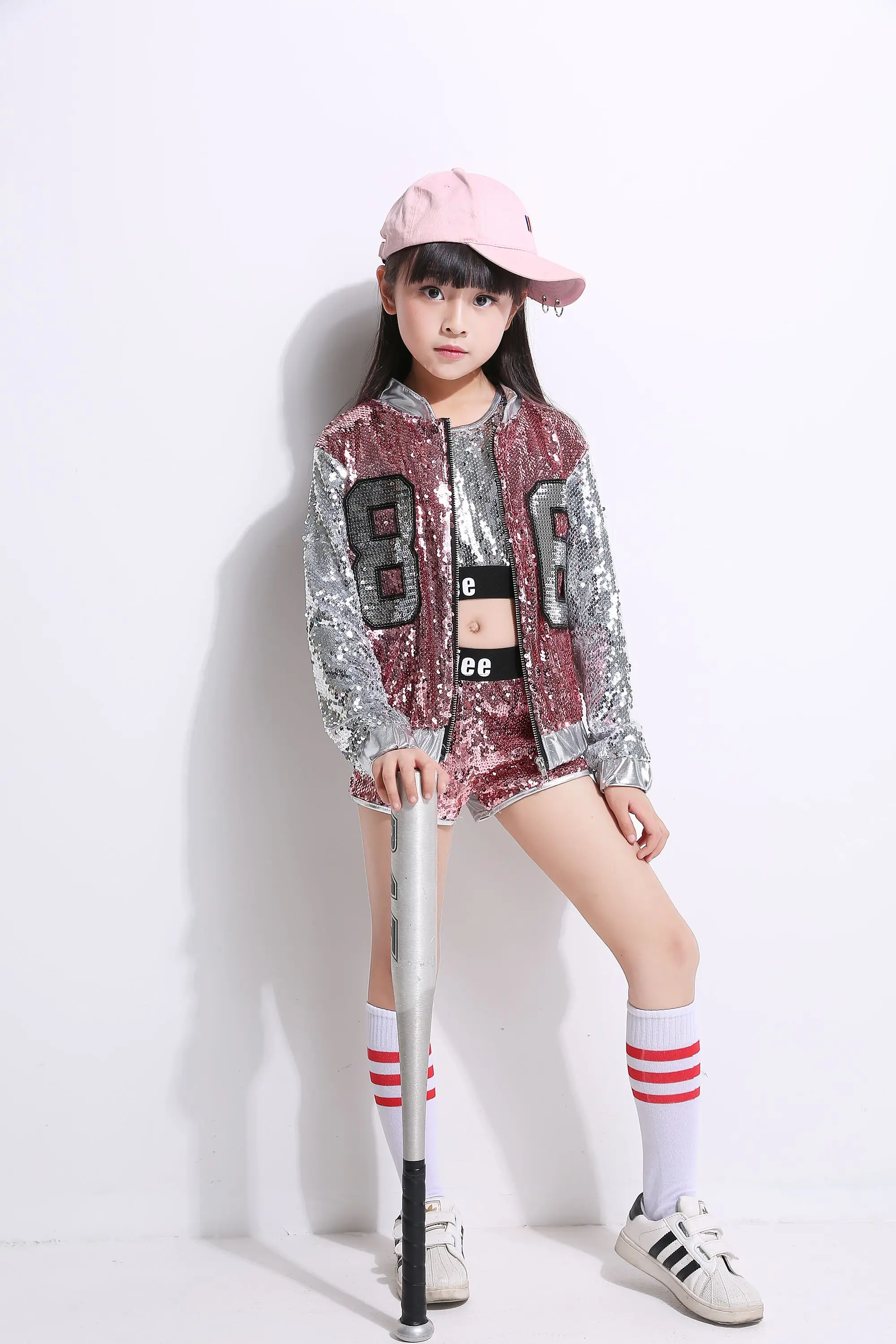 Fashion Children Jazz Dance Clothing Boys Girls Street Dance Hip Hop Costumes Kids Performance Clothes Sets 2-15Years