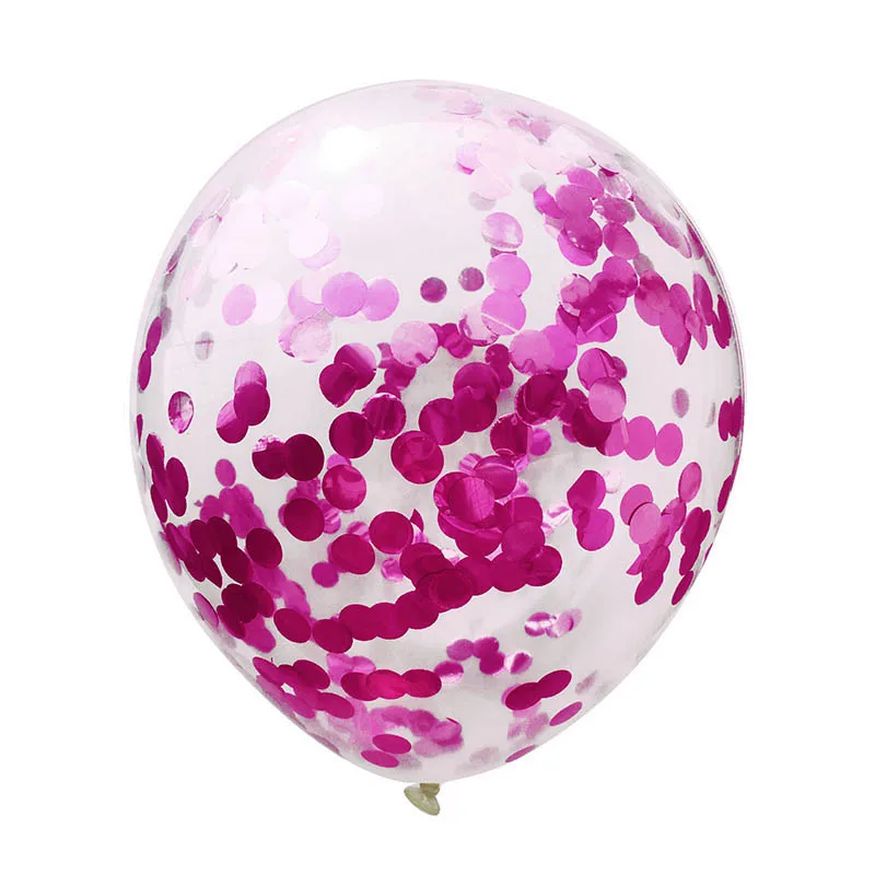 5 шт./Партия Красочные прозрачные конфетти воздушные шары Золотая фольга прозрачные воздушные шары счастливый день рождения, детский душ Свадебные украшения - Цвет: Rose