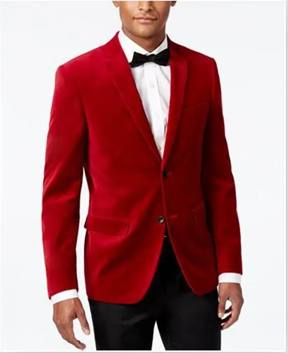 Latest Coat Pant Designs Red Velvet Formal Wedding Suits For Man Custom