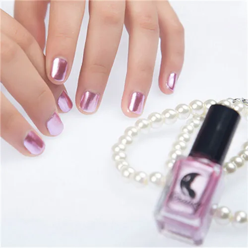 Новая мода для женщин и девушек зеркальный лак для ногтей покрытие серебряная паста металлический цвет нержавеющая сталь красота дизайн ногтей Прямая поставка - Цвет: Pink