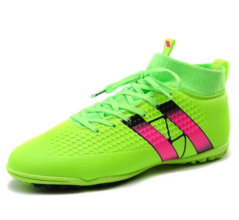 zeeohh New spike soccer football shoes high ankle men crampon football boots superfly original cleats futzalki football sneakers - Цвет: green2