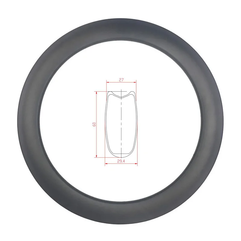 Cyclo-cross обод для колеса шоссейного велосипеда 700c 60 мм трубчатый 27 мм ширина дорожный велосипед с дисковым тормозом углеродный обод UD 3 K 12 K 20 24 28 32 36 отверстий