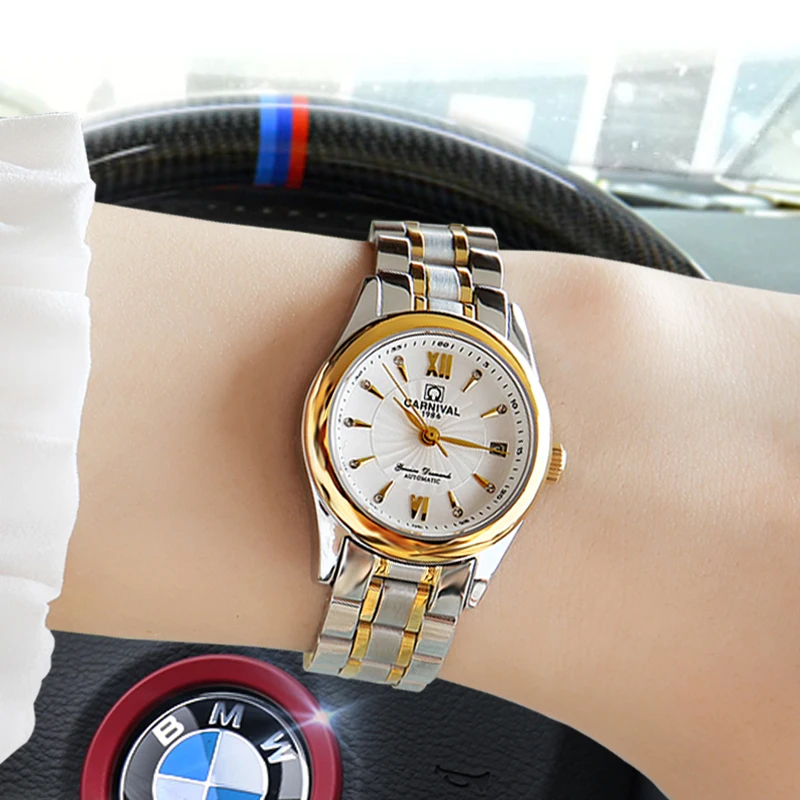 Regalos para mujer CARNIVAL Luxury Gold Women watches High end