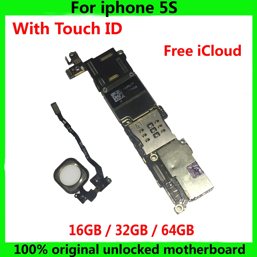 Original Motherboard With Touch ID For Iphone 5S 16g 32g ...