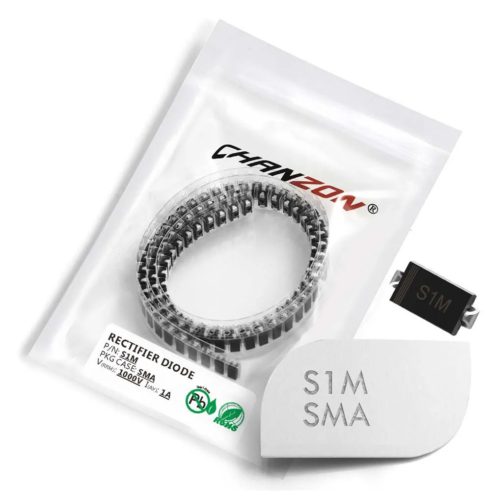 (100 шт.) S1M SMD выпрямительный диод 1A 1000 V SMA (DO 214AC) 1 Ампер Вольт электронные