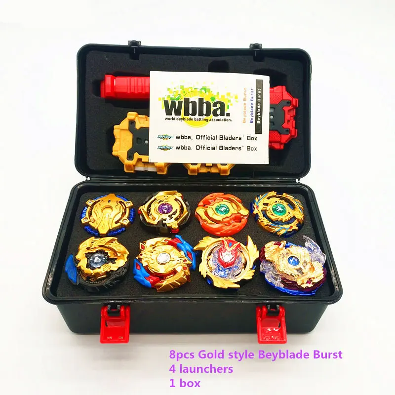 BOX A Набор топов пусковые установки Beyblade игрушки Toupie Металл God Burst волчок Bey Blade Blades игрушки bay blade bables - Цвет: BOX A